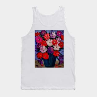 A beautiful bouquet flowers in a glass and gold vase Tank Top